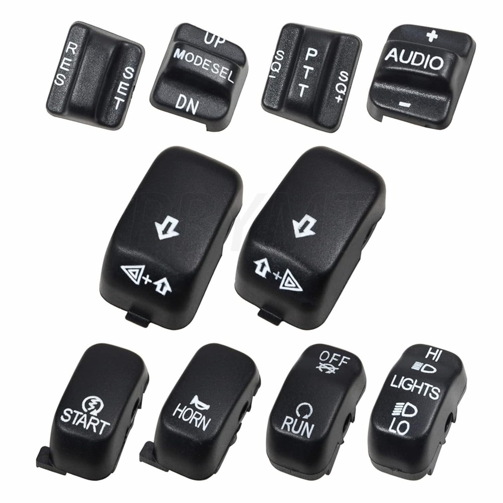 10 Pcs Black Hand Control Switch Housing Caps for Harley Davidson Models