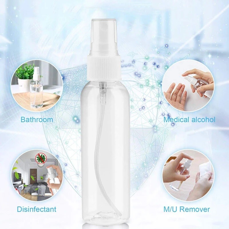 30/60ML Travel Spray Bottle Plastic Transparent Perfume Empty Atomizer USA