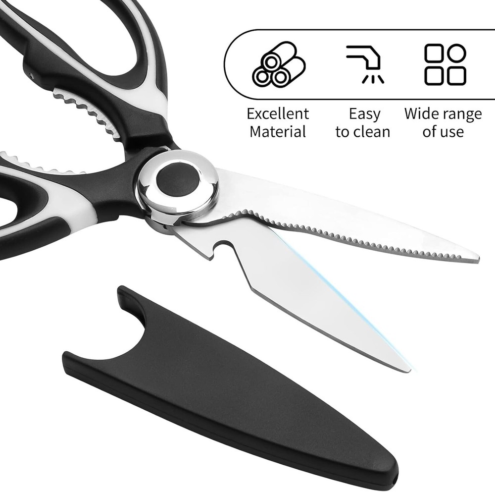 2-Pack Kitchen Scissors Heavy Duty Multi-Purpose Food Shears Dishwasher Safe