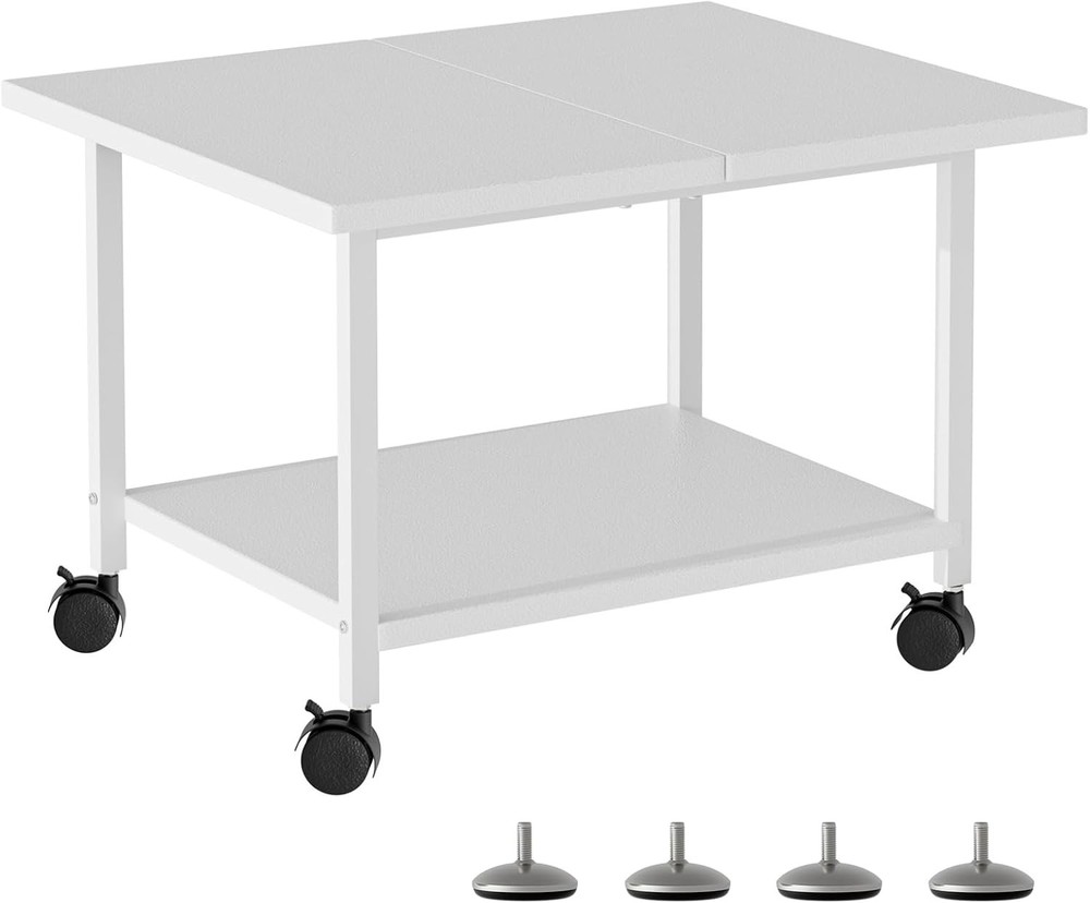 Printer Stand W/ Storage Under Desk Shelf Desktop Printer Stand Organizer