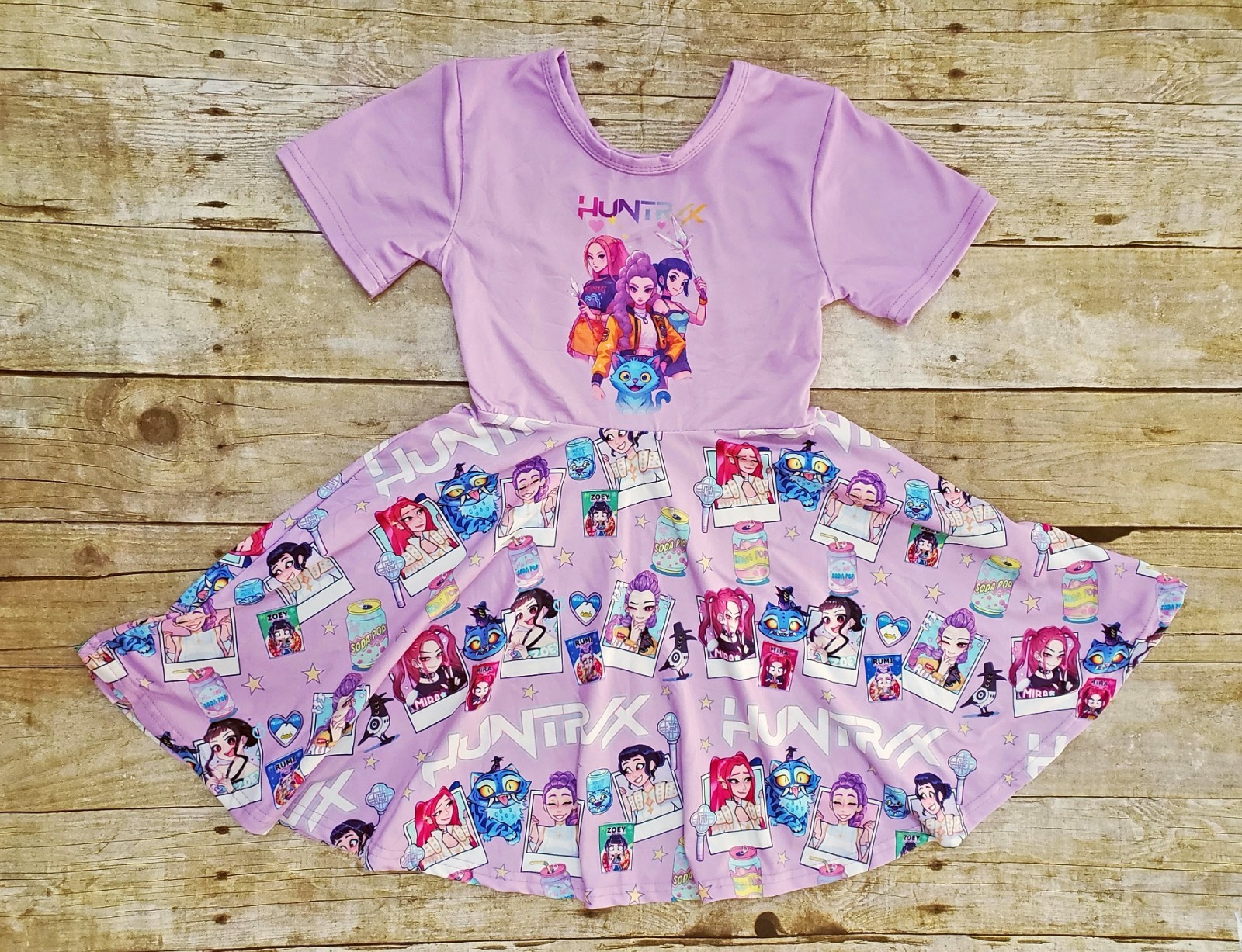 K-pop twirl dress, Huntrix dress, K pop Demon Hunters dress. Rumi, Mira, Zoey dr