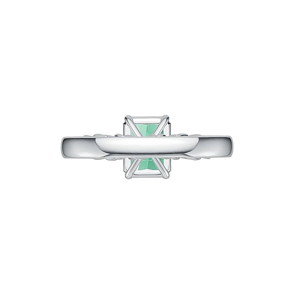 Sterling Silver Semi Mount Ring Setting Emerald OCT 9X7mm Solitaire