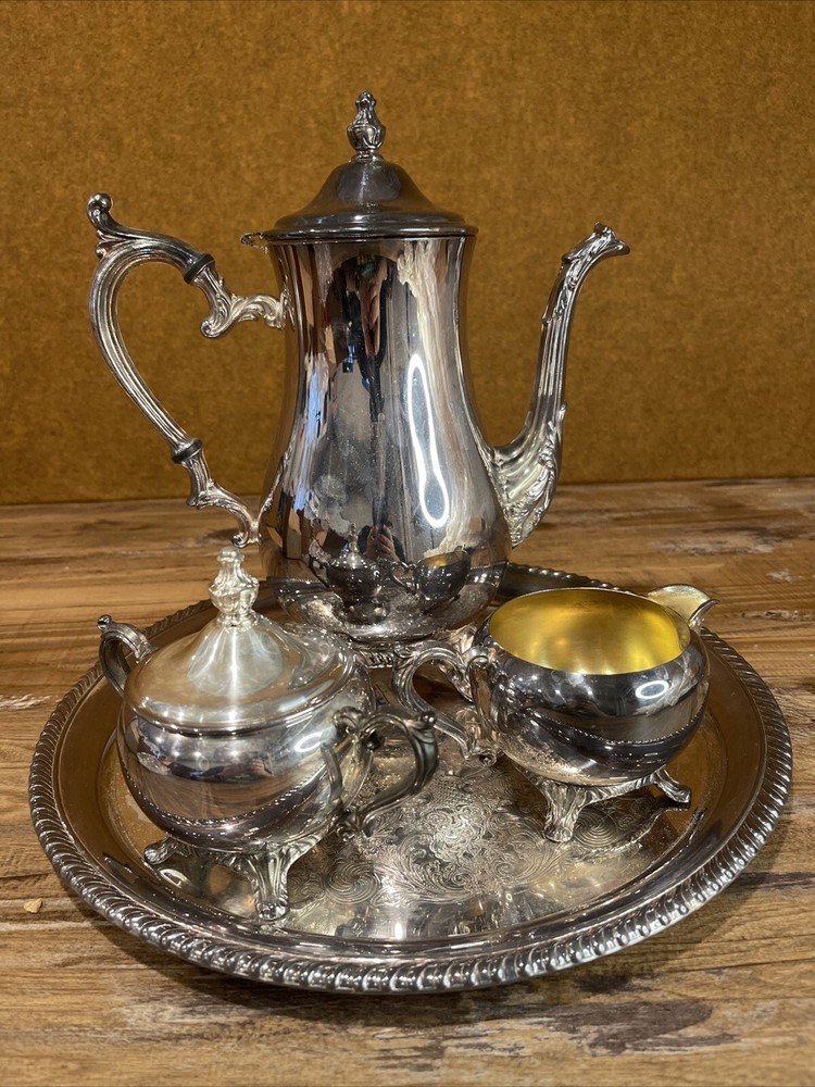Vintage Silverplate 4 Piece Coffee Tea Serving Set International Silver Co.