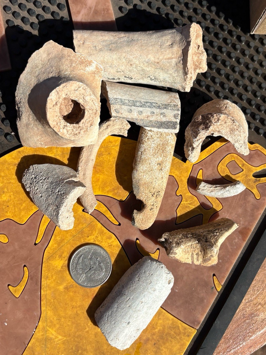☘️RR⚒: 10 Anasazi Pottery Shards, Handles/Ladle PCS, NE AZ.