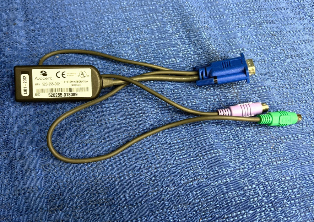 Avocent DSRIQ-PS2 520-255-002 PS2 KVM Server Interface Cable Adapter Module