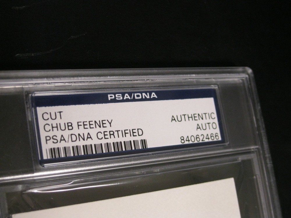 Chub Feeney Autographed Cut PSA Certified Encapsulated