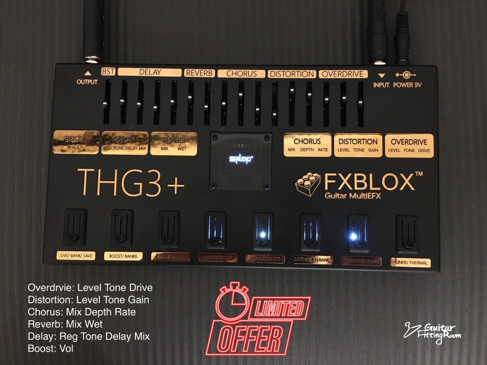 THG3+MultiEFX Guitar Multi Effect Overdrive Distortion Chorus Reverb Delay Boost