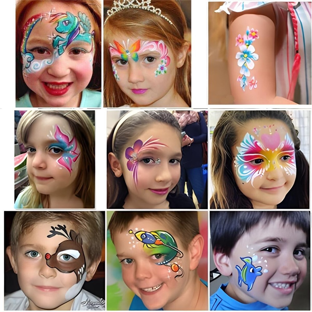36 Colors Professional Face Paint Kit for Kids Classic Split Cake Water Based