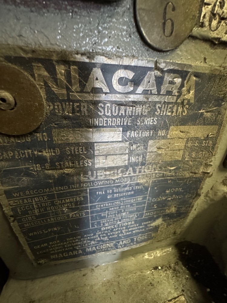 NIAGARA 56-B Mechanical Power Squaring Shear #8058 #2