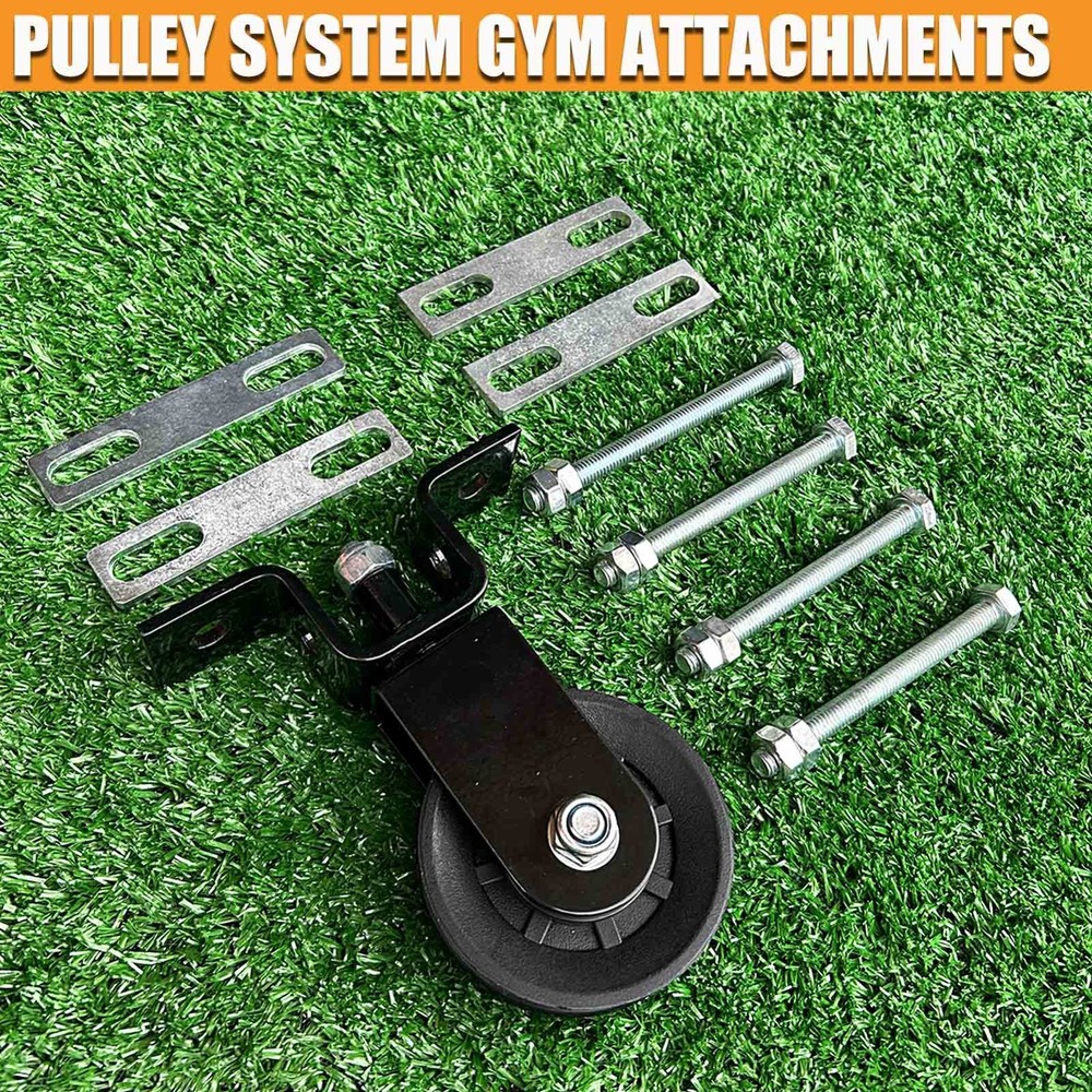 Power Rack 360° Swing Pulley System Attachment LAT Pulldown Machine Cable F Gym