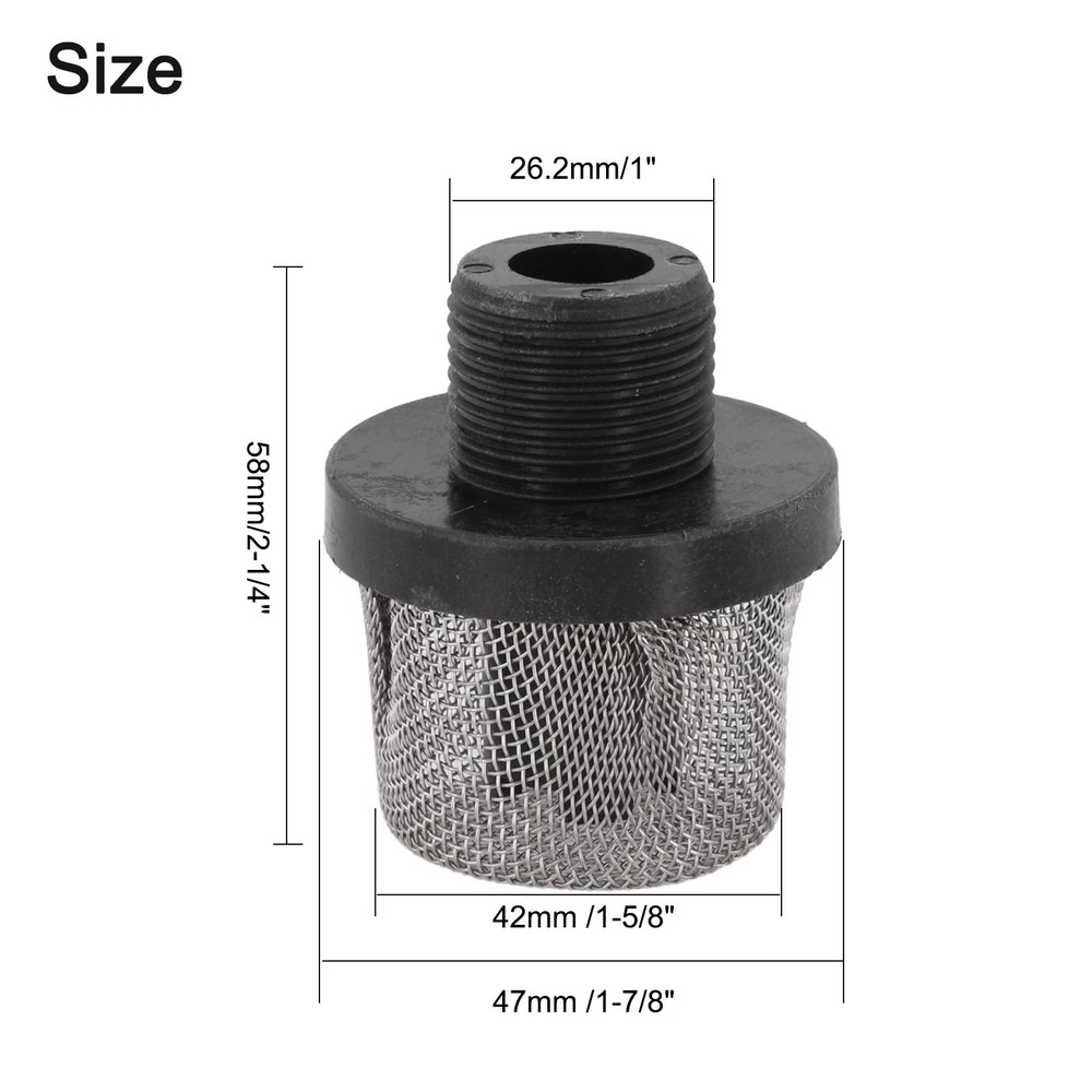 Effective Plastic+Metal Inlet Suction Strainer for Airless Paint Sprayers