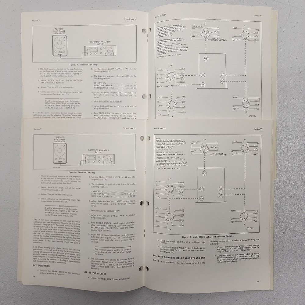 hp Wide Range Oscillator 200CD Operating And Service Manual