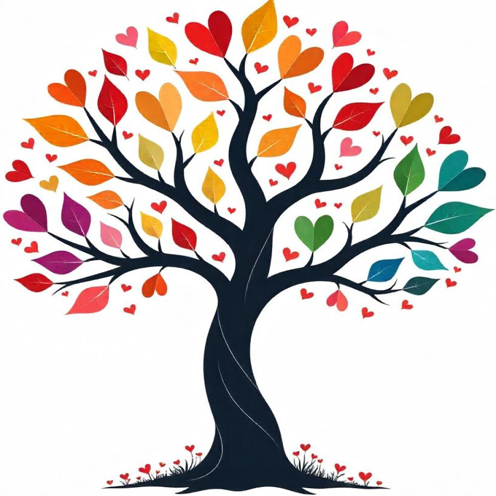 30 Custom Rainbow Black Tree Personalized Address Labels