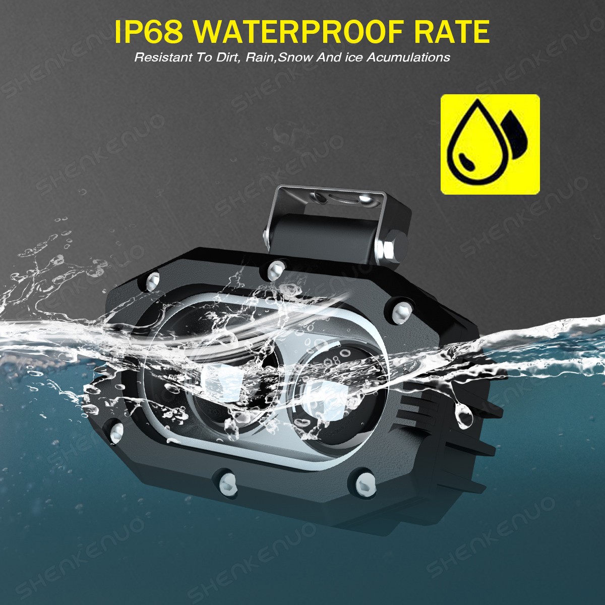 White 4" LED Work Light Bar Spot Pods Fog Lamp Offroad Driving Truck SUV 4WD