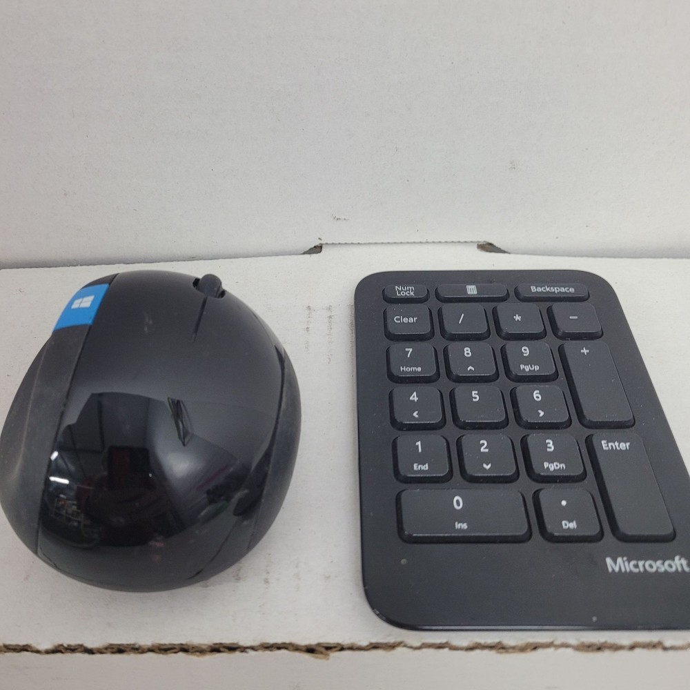 Microsoft Sculpt Ergonomic Mouse Numeric Keypad Wireless Windows Tested Used