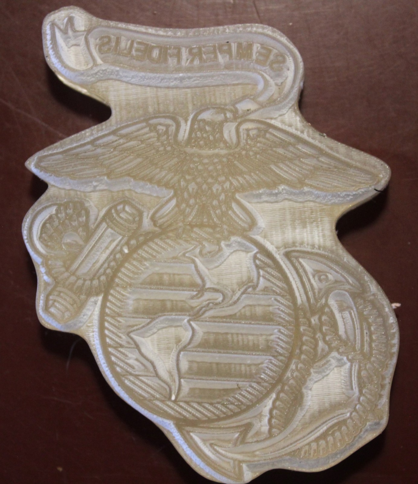 ACRYLIC Leather Embossing Stamp MARINES INSIGNIA for Veg Tanned Leather