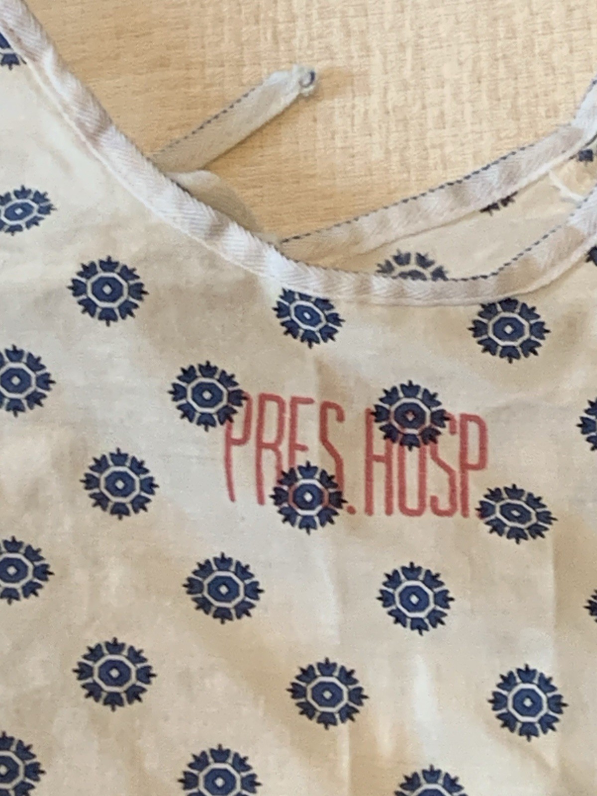 Pres. Hospital Vintage Hospital Gown Open Back Good Clean Condition