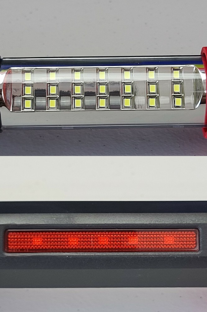 MobilePower LED Flashlight Charcoal Red Green Blue Work Light Hazzard Flashing
