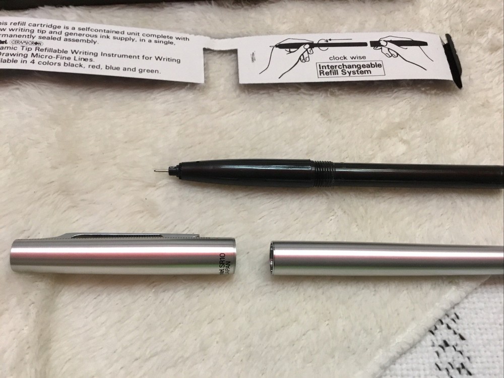 80s Vintage SR10 Pentel Ceramicron Technical Drafting Pen + Case / Instructions
