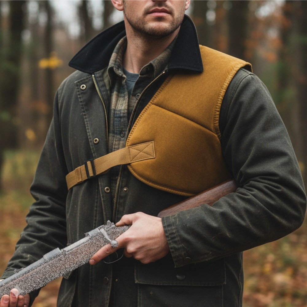 Left / Right Recoil Shoulder Protective Pad Vest Adjustable for Shooting Hunting