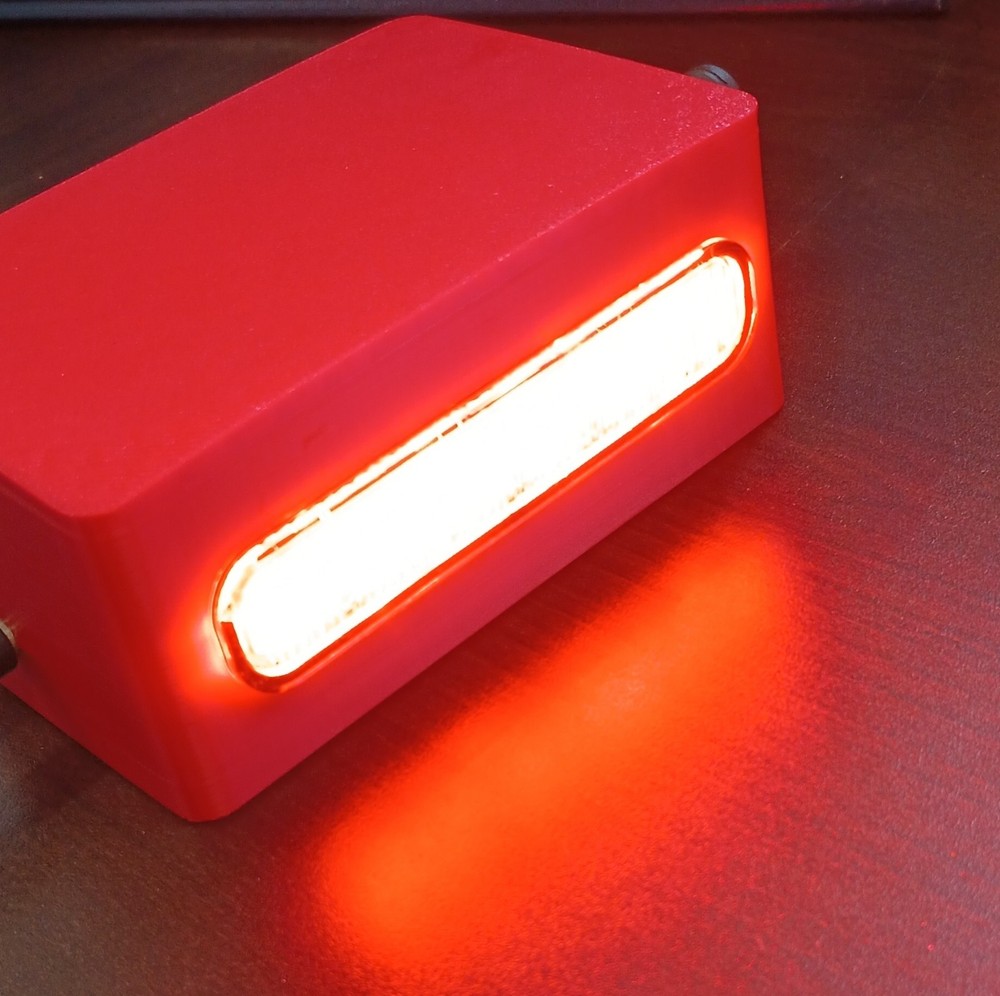 Red LED Strobe Beacon Light Plug-In Power Rectangular Enclosure