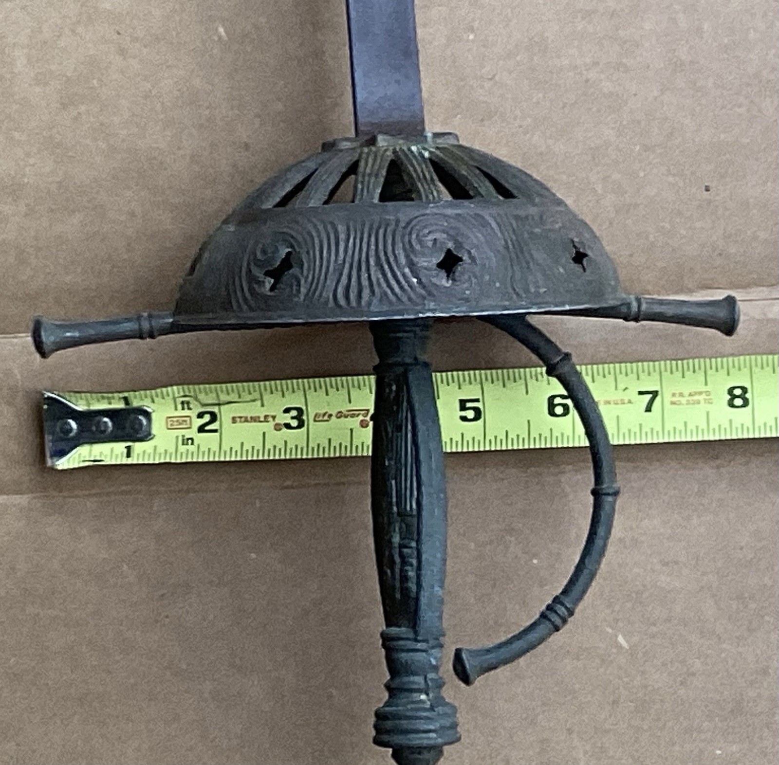 Vintage Cup Hilt Rapier Sword Used Collectible Fencing Decor