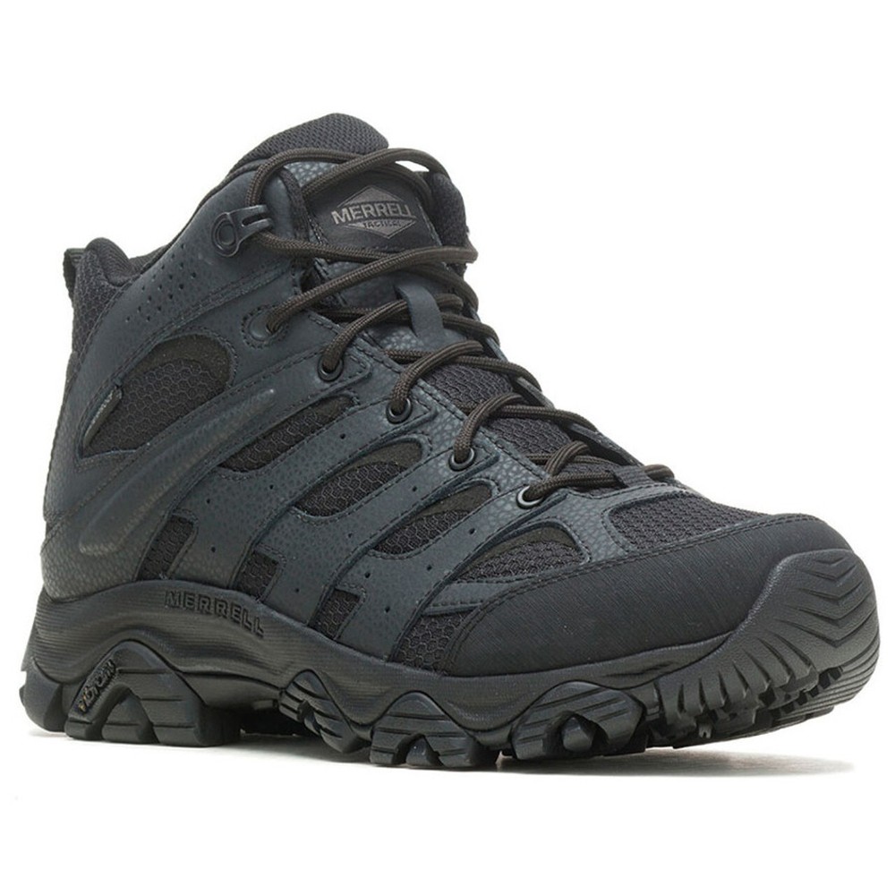 Merrell Men's Moab 3 Mid Tactical Waterproof Black Boot