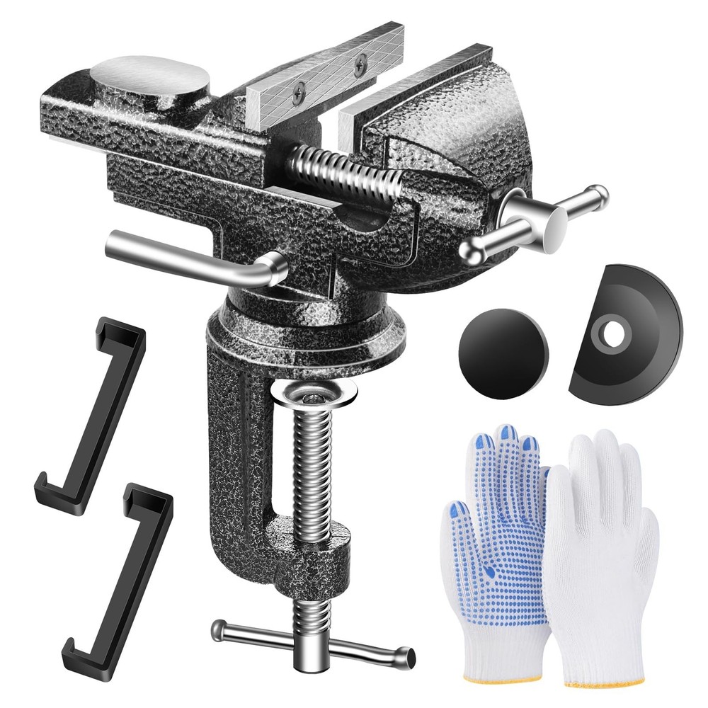Professional Vise Table, 360° Rotation Work Clamp-On Vise, Versatile Use, H