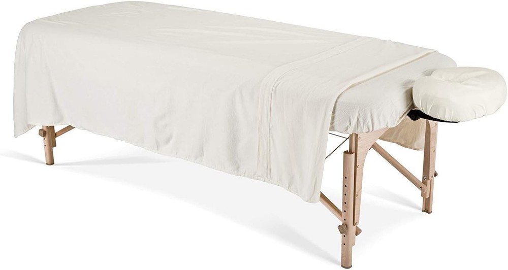 Flannel Massage Table Sheet Set - 3-Piece Natural Comfort Set