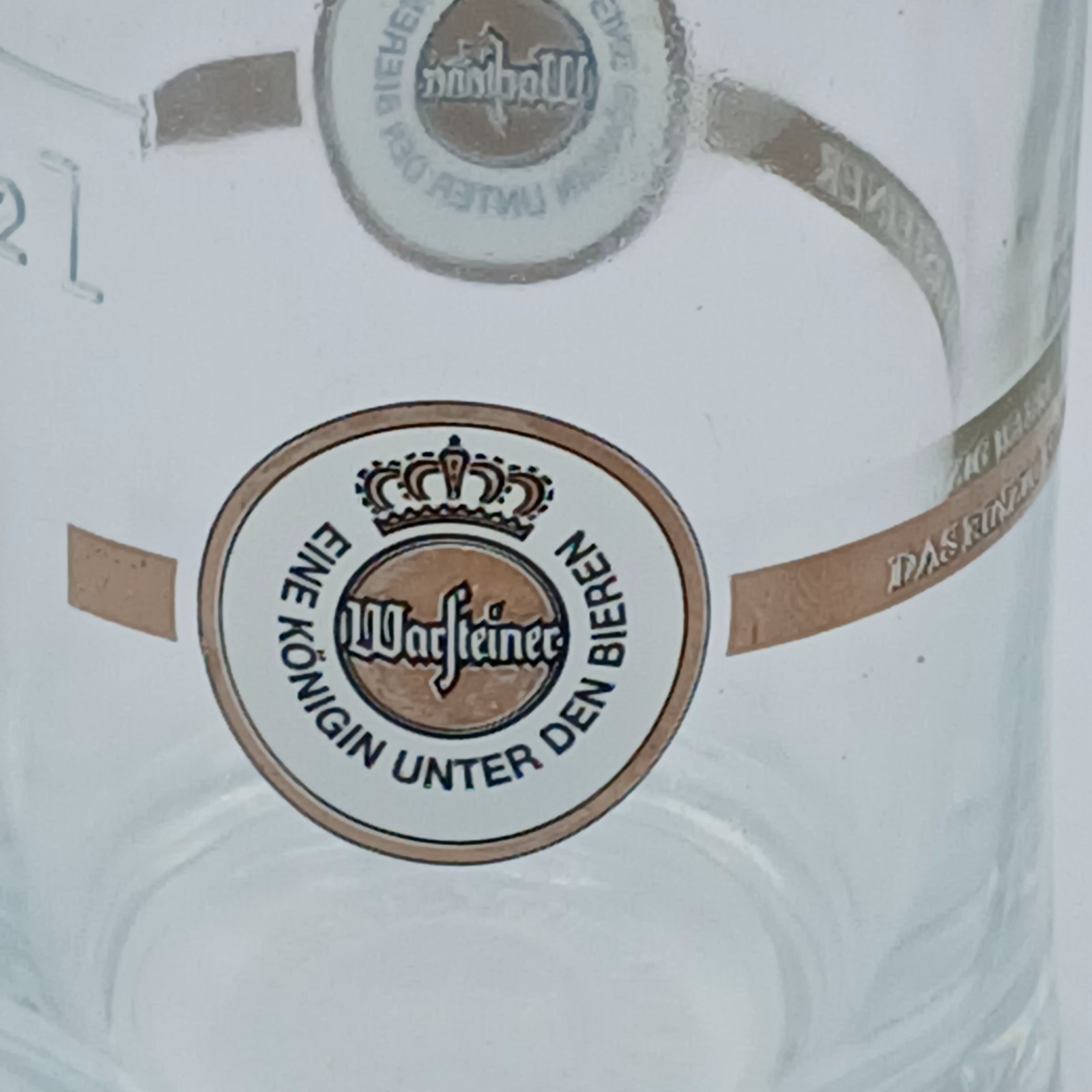 Warsteiner Glass Beer Mug Stein .2L Eine Konigin Unter Den Bieren Das Einzig