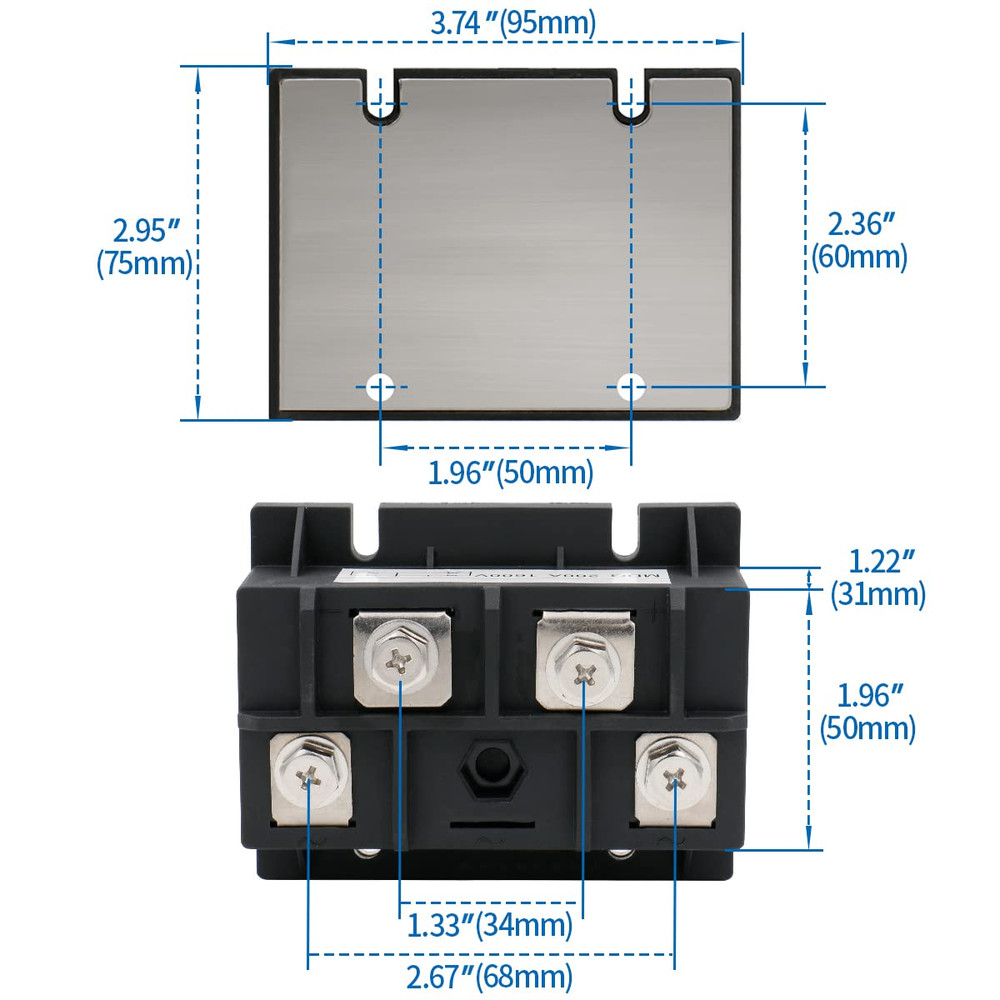 Baomain MDQ 200A 1600V Single Phase Diode Bridge Rectifier, Full Wave Rectificat