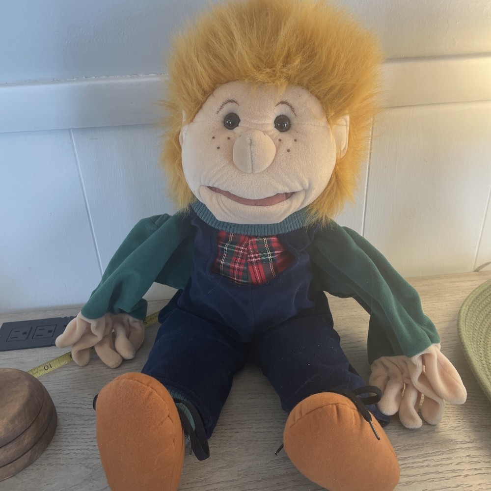 Vintage Folkmanis Red Headed Boy Puppet 24”