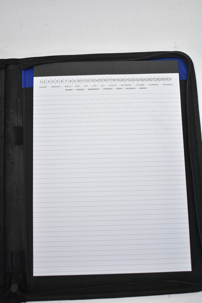 Zip Closure Notepad Envelope Sleeve Memphis w Daily Planner Schedule Pocket