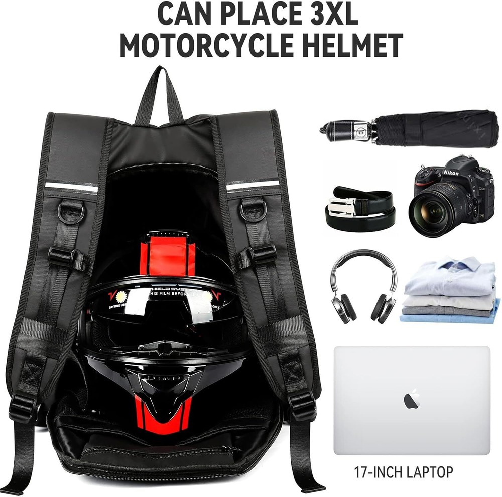 Motorcycle backpack, helmet waterproof backpack, motorcycle accessories