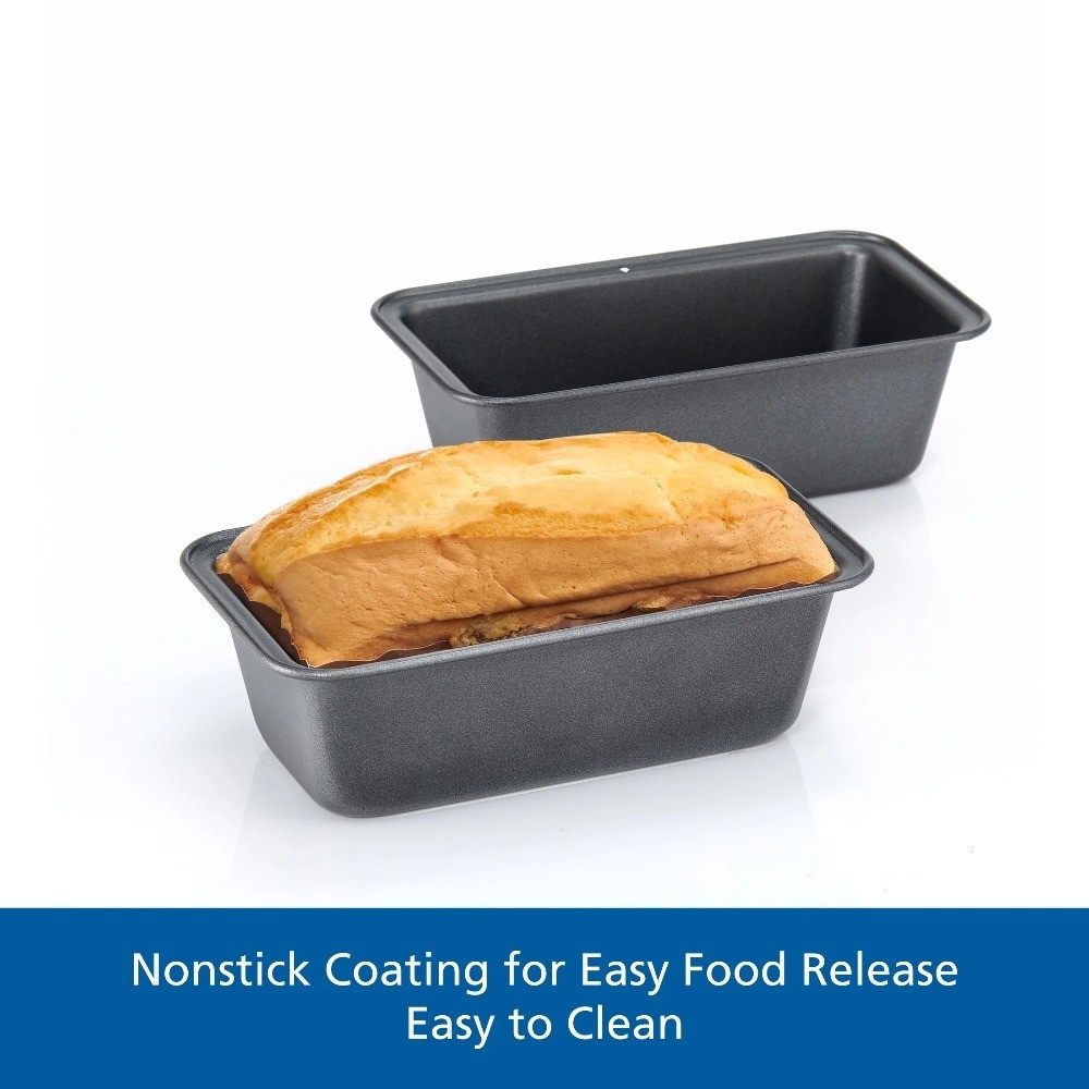 Nonstick Mini Loaf Pan 5.7x3x2 Inch 2-Pack Small Bread Baking