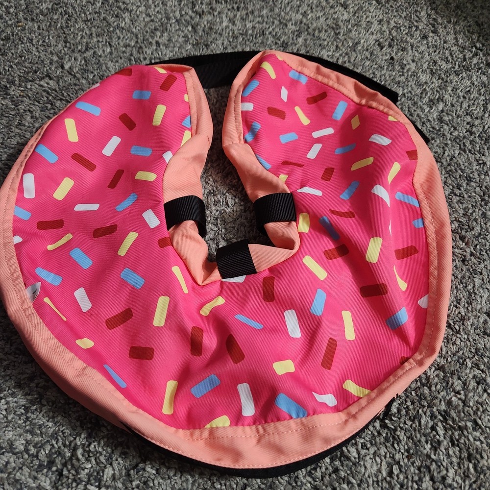 Inflatable Dog Cone Collar  Multi Color Doughnut Large