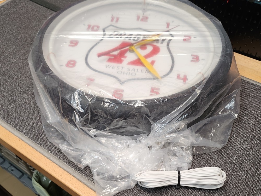 Dragway 42 Neon Clock 20" Image Time Mint condition Custom Made