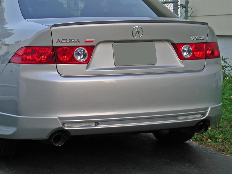 JDM CLEAR Rear Bumper Reflector For 04-08 Acura TSX / Honda Euro Accord CL7