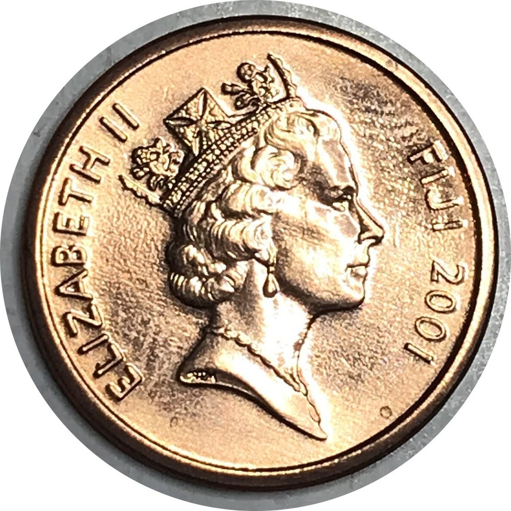 Fiji 2001 • 1 cent • KM# 49a • QE2 • UNC high grade
