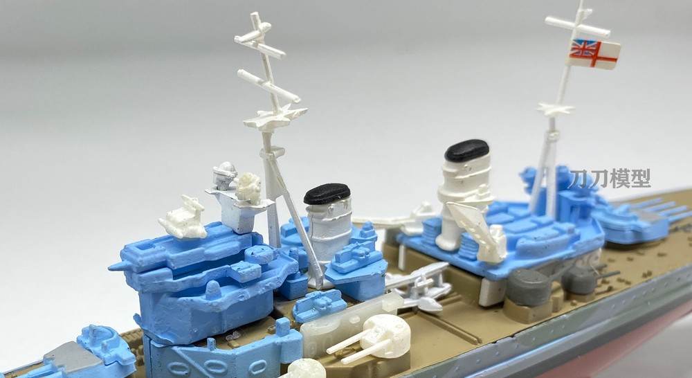 1:1000 King George V-class battleship model