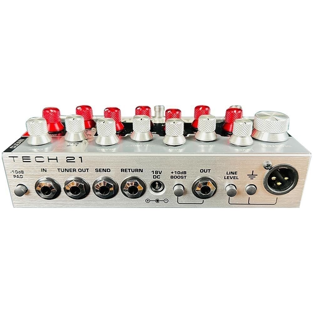 Tech 21 SansAmp XB Driver Bass Preamp Bundle with 2 Right Angle Patch..-OPEN BOX