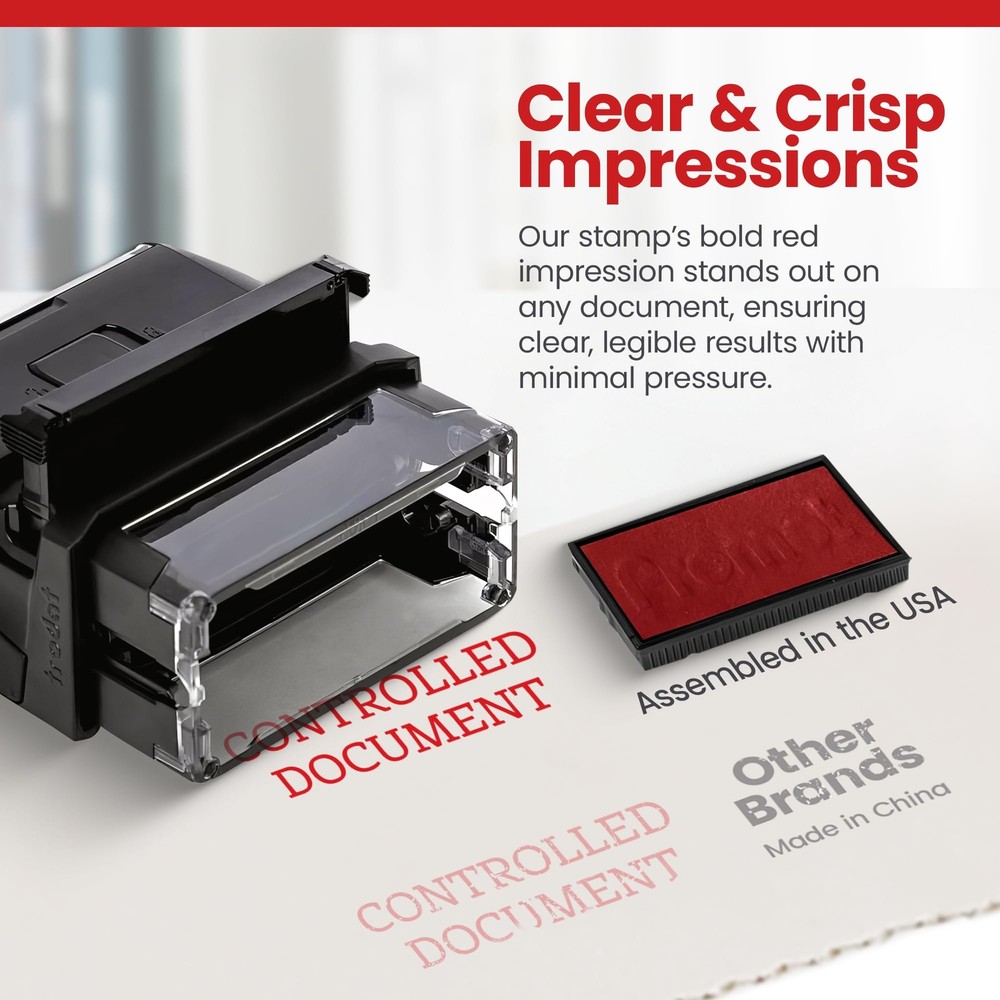 Controlled Document Self-Inking Rubber Stamp for Office Use Ink Stamps