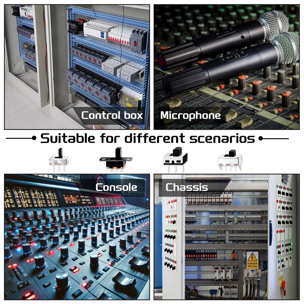VEXUNGA Slide Switch Set Mini Micro Switches SPDT 1p2t Small Toggle...