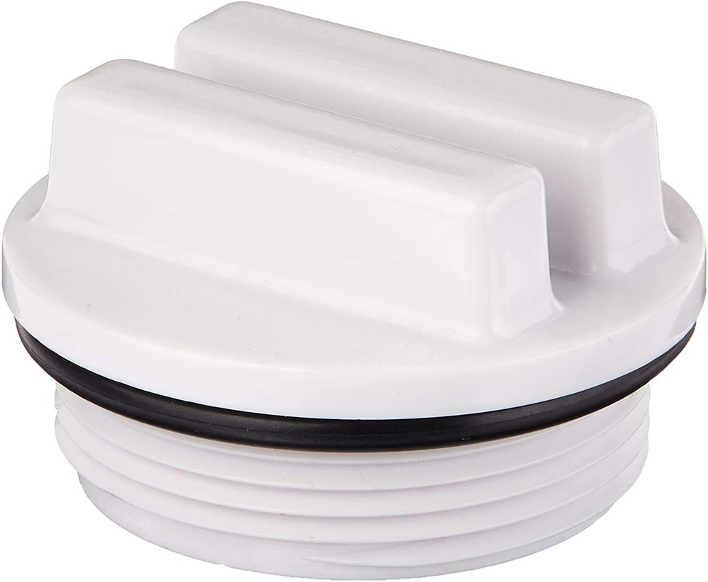 XtremepowerUS Universal 1.5" Pool Plug Cap Threaded 1-1/2" 1PC, White & Black