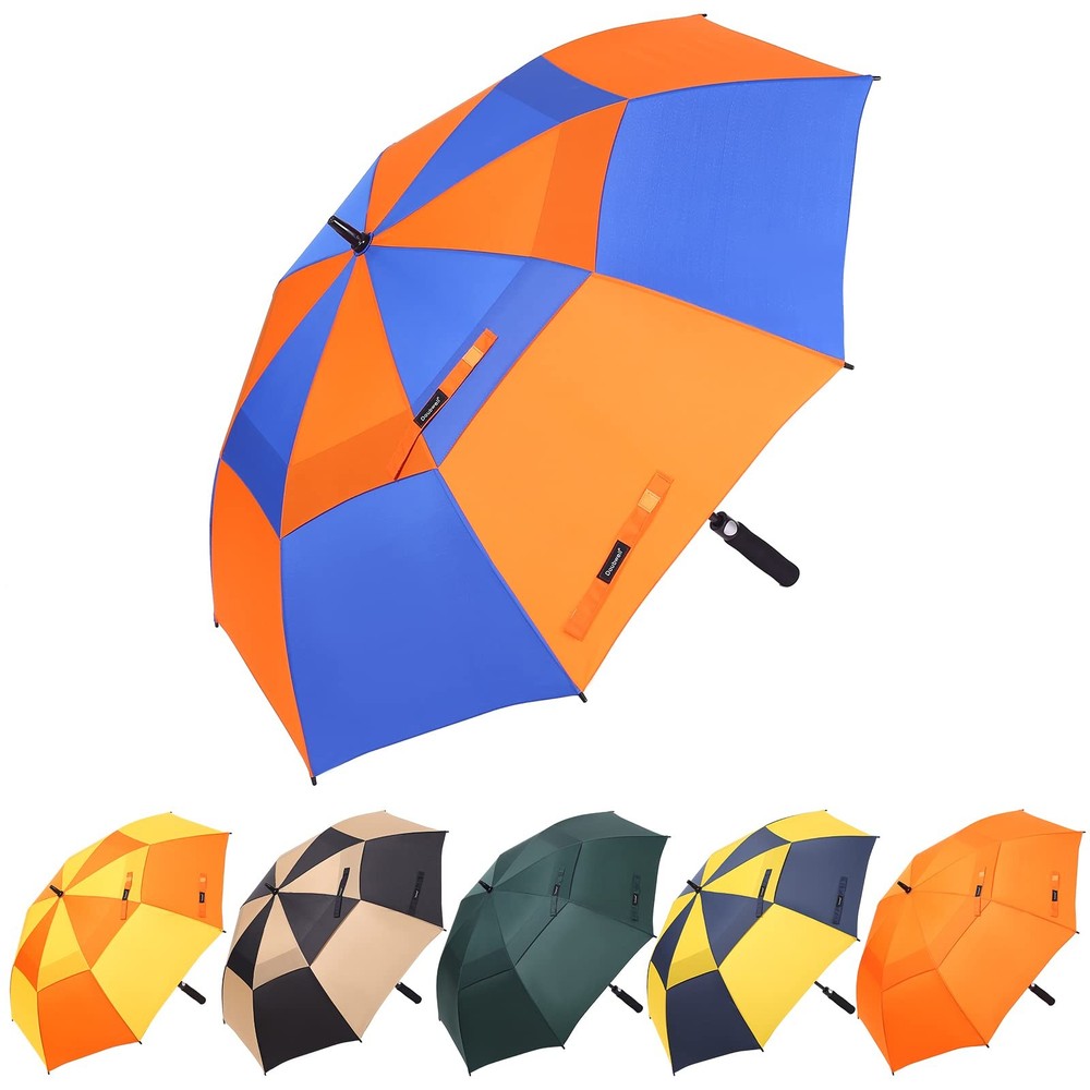 Best Vented Golf Umbrella 54/62/68 Inch Automatic Extra Large Windproof Oversize