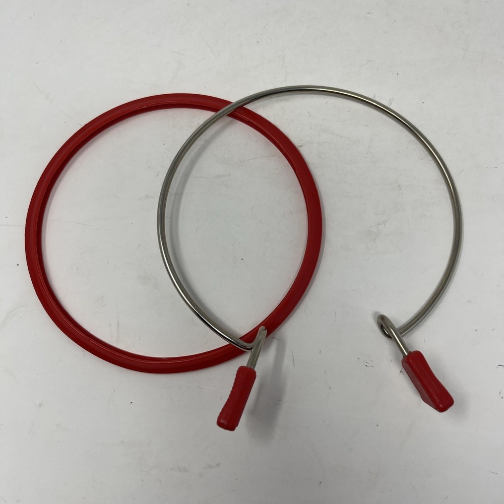 RED  5” Spring Metal Embroidery Hoop Nurge