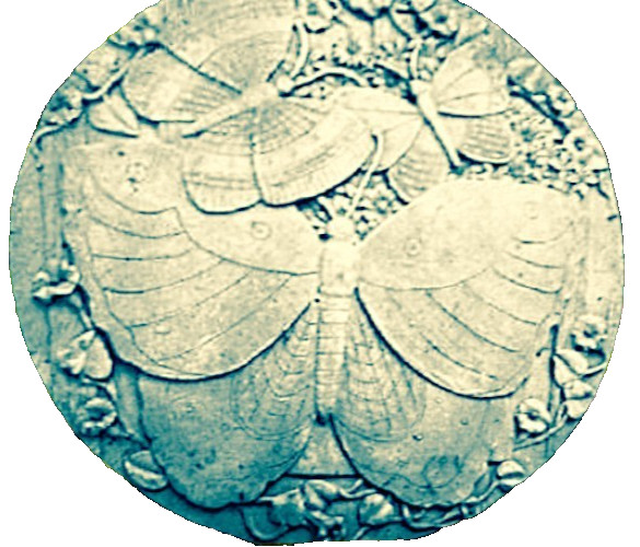 Butterfly steppingstone mold concrete plaster cement garden mould 12" x 1" thick