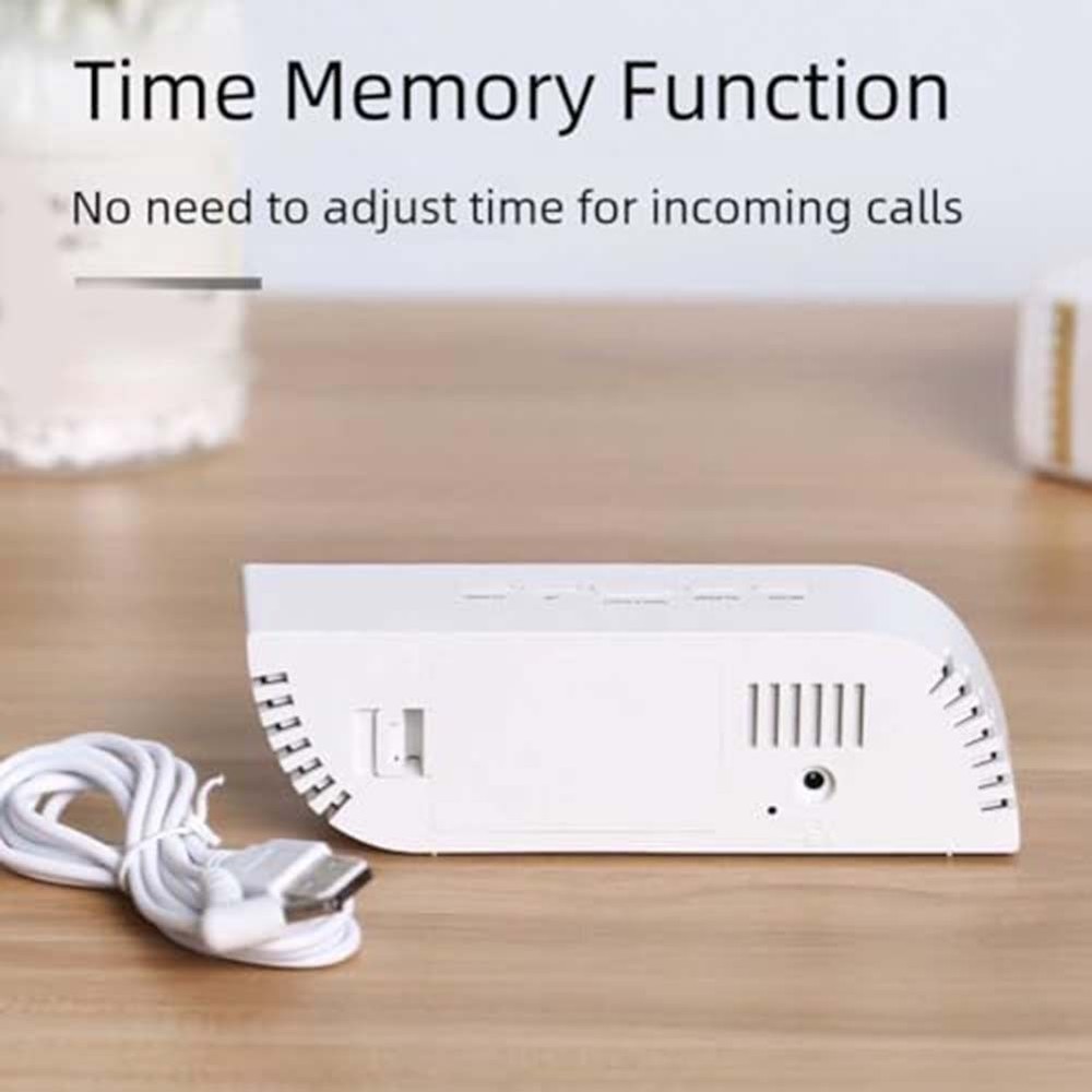 Minimal Design LED Digital Alarm Clock Adjustable Brightness USB Cable