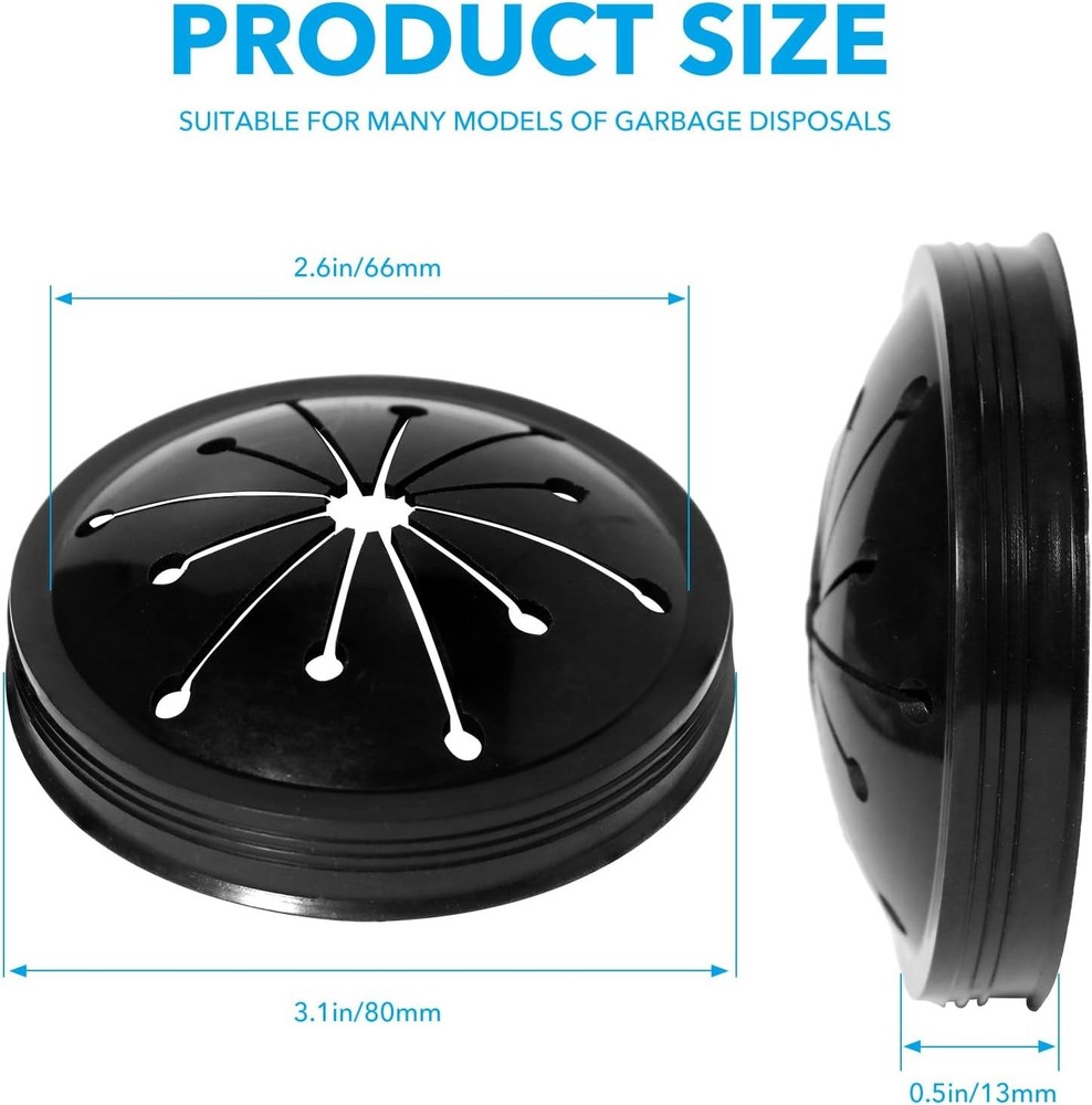 Kitchen Garbage Disposal Rubber Drain Insert 3pcs Garbage Disposal Cover 3 Inch