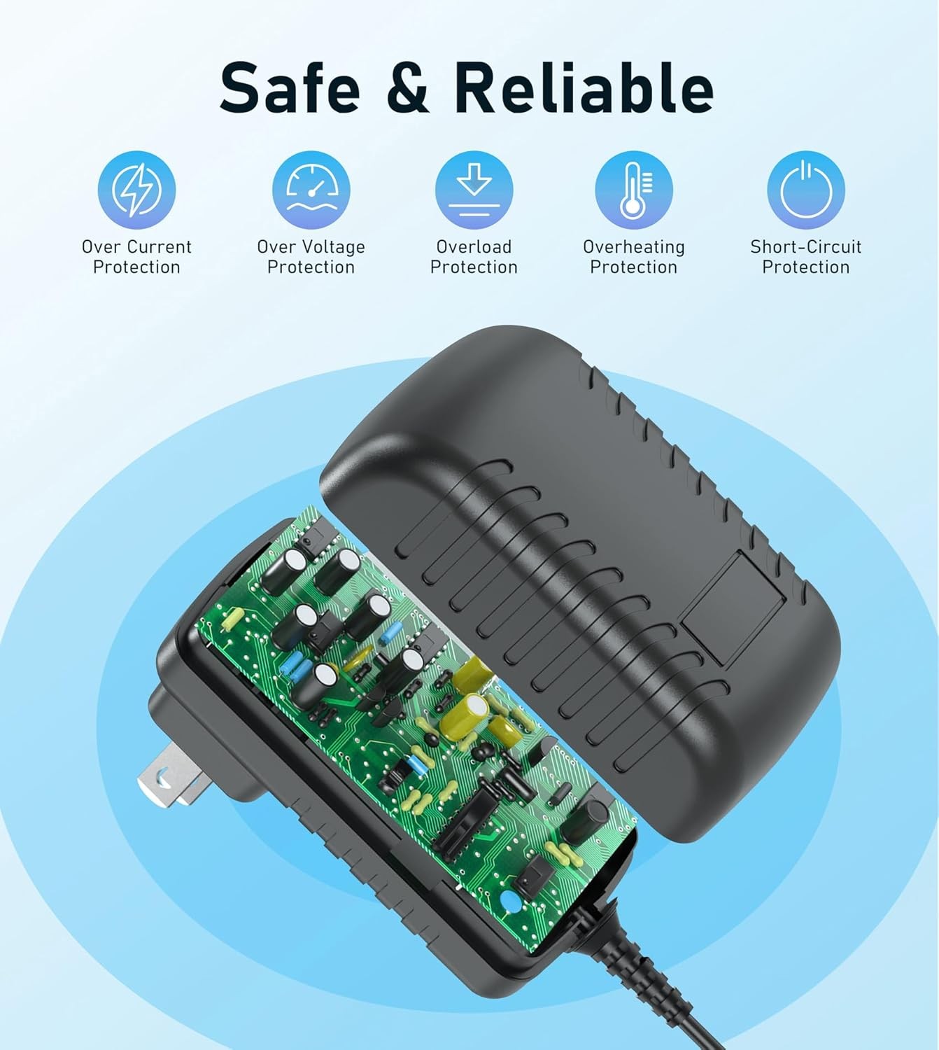 5V 3A 2.5A Adapters Power Cord with 10 Plug 5.0V 3000mA 2800mA 2500mA Charger
